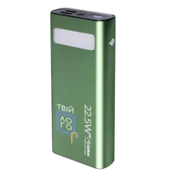 Повербанк с логотипом Gelius Lightstone 20000mAh QC+PD 22.5W Green
